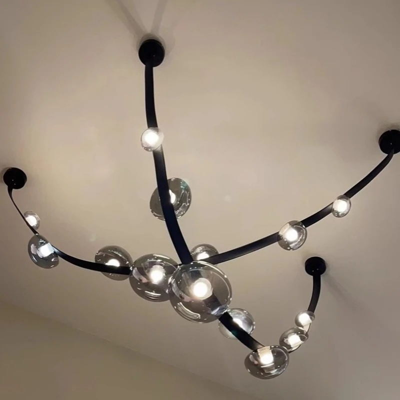 Home Decor Exhibition - الحد الأدنى الجلود الزجاج مصمم LED