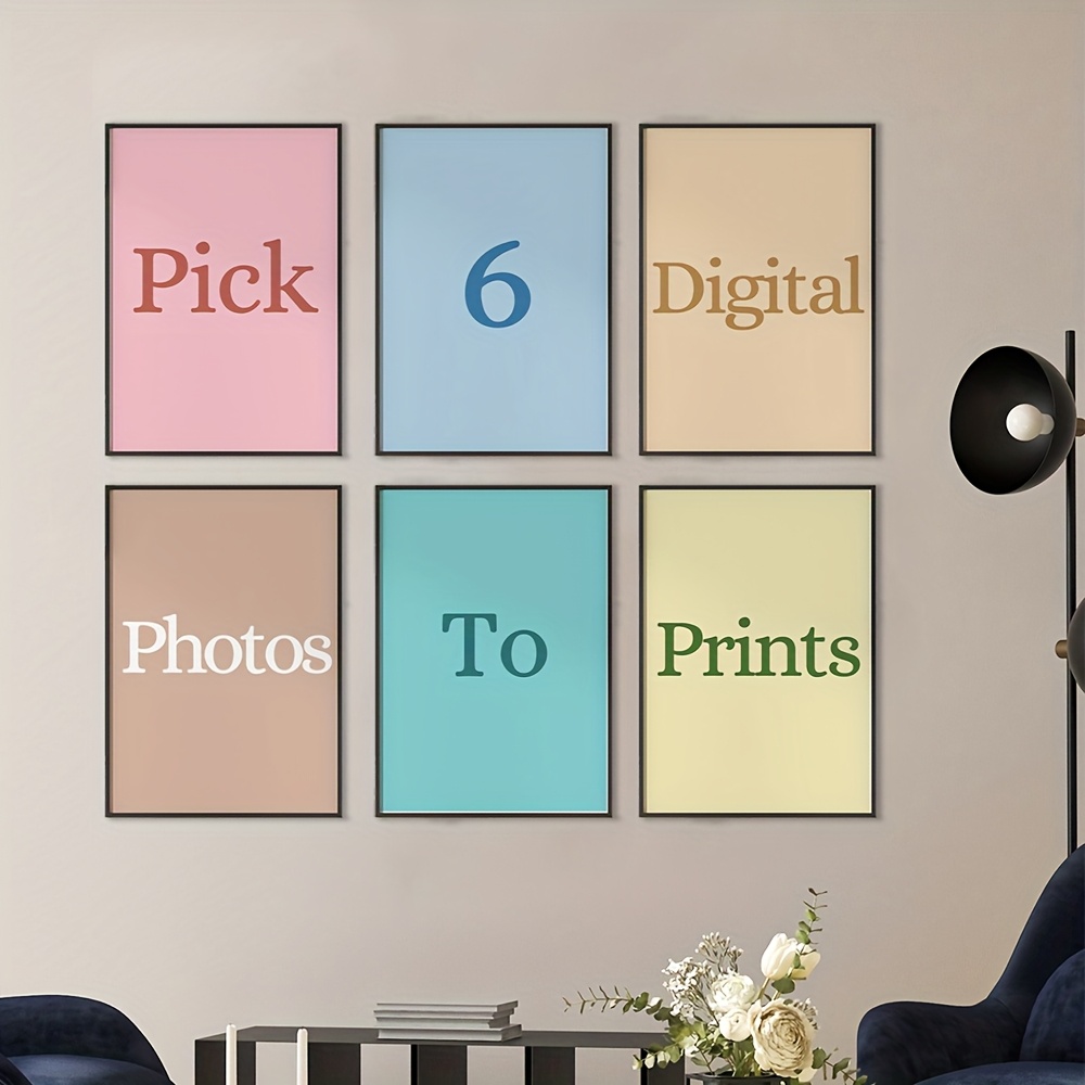 Home Decor Foto - مجموعة من 6 قطع طباعة صور