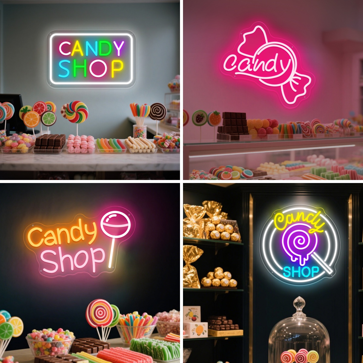 Home Decor Nearby - كاندي شوب LED النيون كاندي USB
