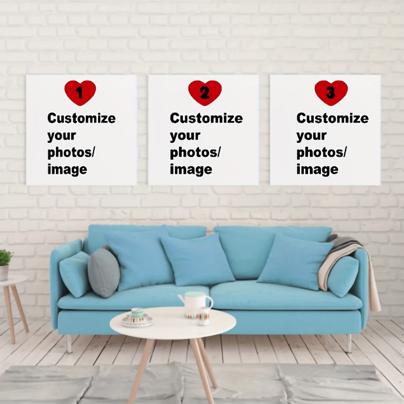 Home Decor Foto - 3 قطعة/المجموعة مخصص مربع قماش المشارك