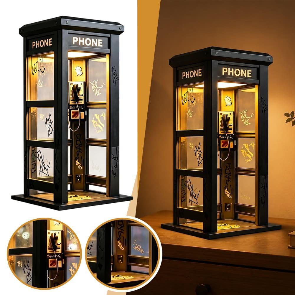 Home Decor Gift - مصباح طاولة على شكل كشك هاتف