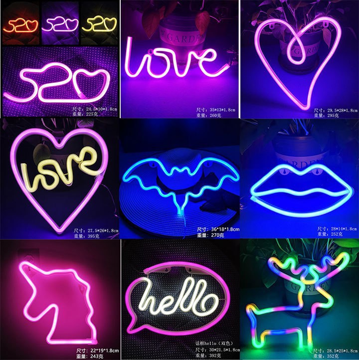 Neon Sign Led Custom - لافتة نيون LED مخصصة تعمل بالـUSB/البطارية