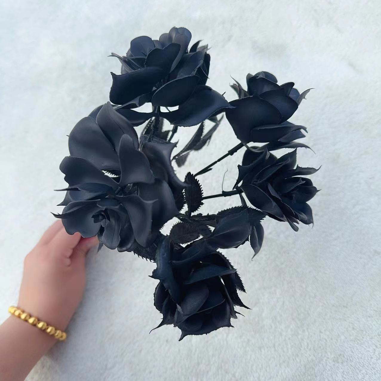 أسود هالوين زهرة اصطناعية ديكو - مراجعة Home Decor Event وسعره