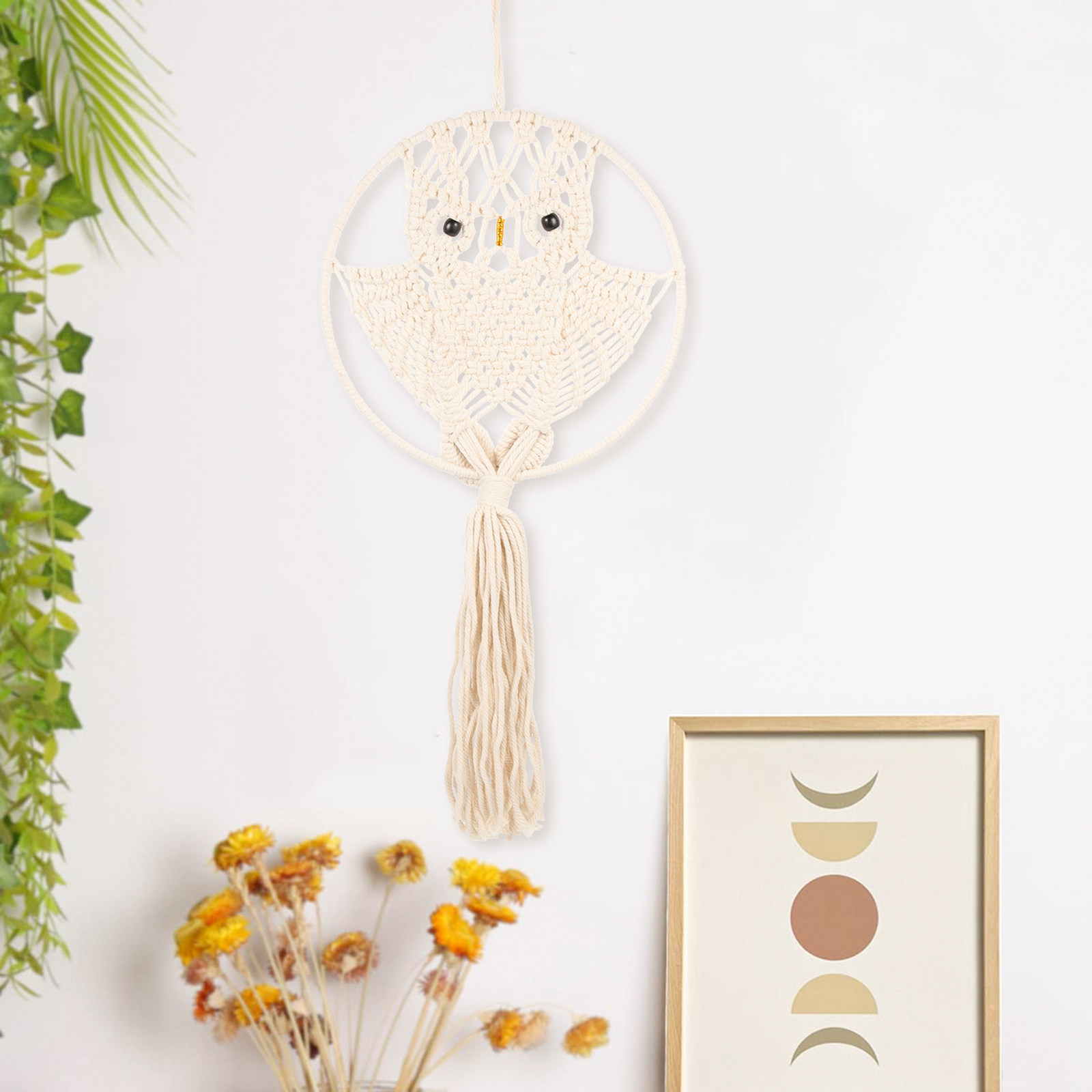 معلقة جدارية منسوجة بتصميم بوم - مراجعة Macrame Wall Hanging وسعره