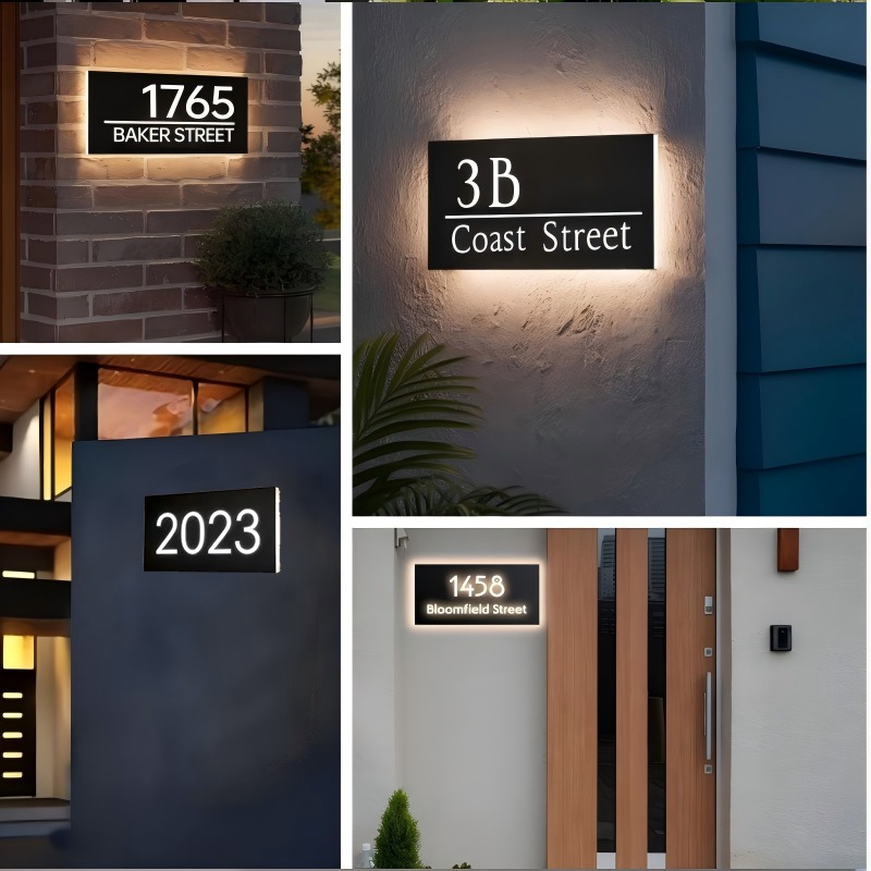 لوحة باب مخصصة بإضاءة LED داخل - مراجعة Home Decor Nearby وسعره