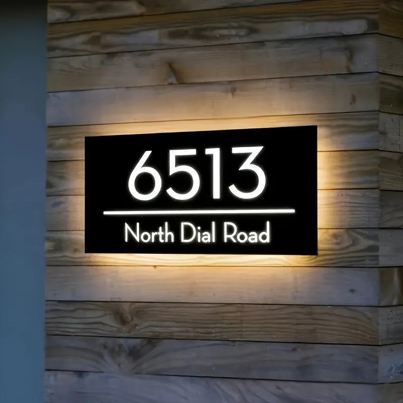 لوحة باب مخصصة بإضاءة LED داخل - مراجعة Home Decor Nearby وسعره