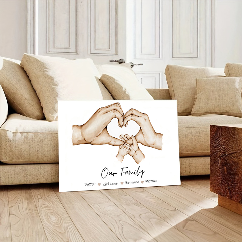 شخصية مخصصة الأسرة اليد المشار - مراجعة Home Decor Foto وسعره
