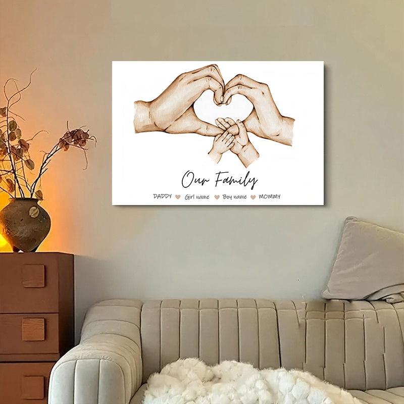 شخصية مخصصة الأسرة اليد المشار - مراجعة Home Decor Foto وسعره