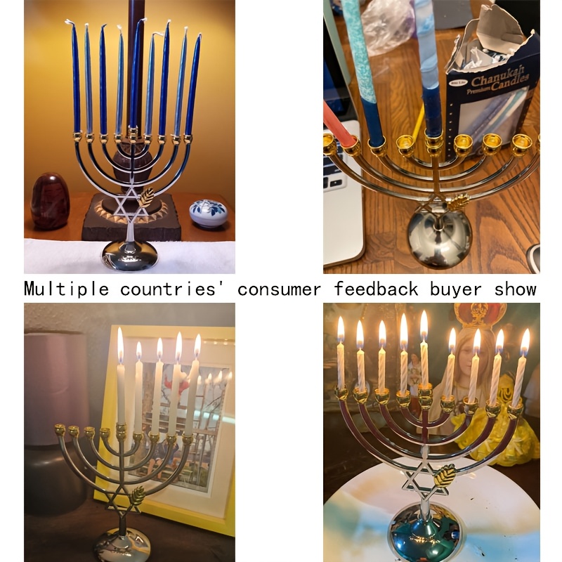 شمعدان هانوكا بـ 9 فروع مع نجم - مراجعة Home Decor Gift وسعره