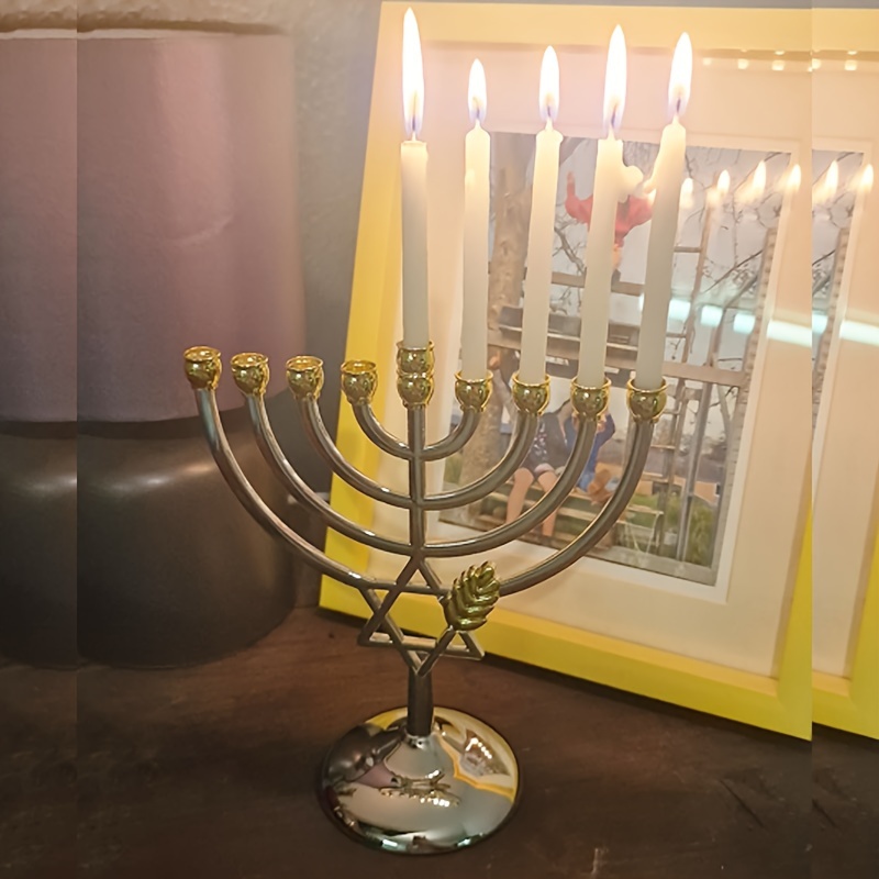 شمعدان هانوكا بـ 9 فروع مع نجم - مراجعة Home Decor Gift وسعره