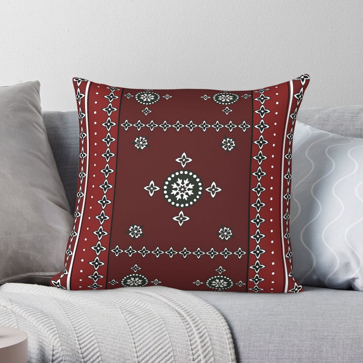 غطاء وسادة مربع بنمط كاراشي ال - مراجعة Home Decor Karachi وسعره