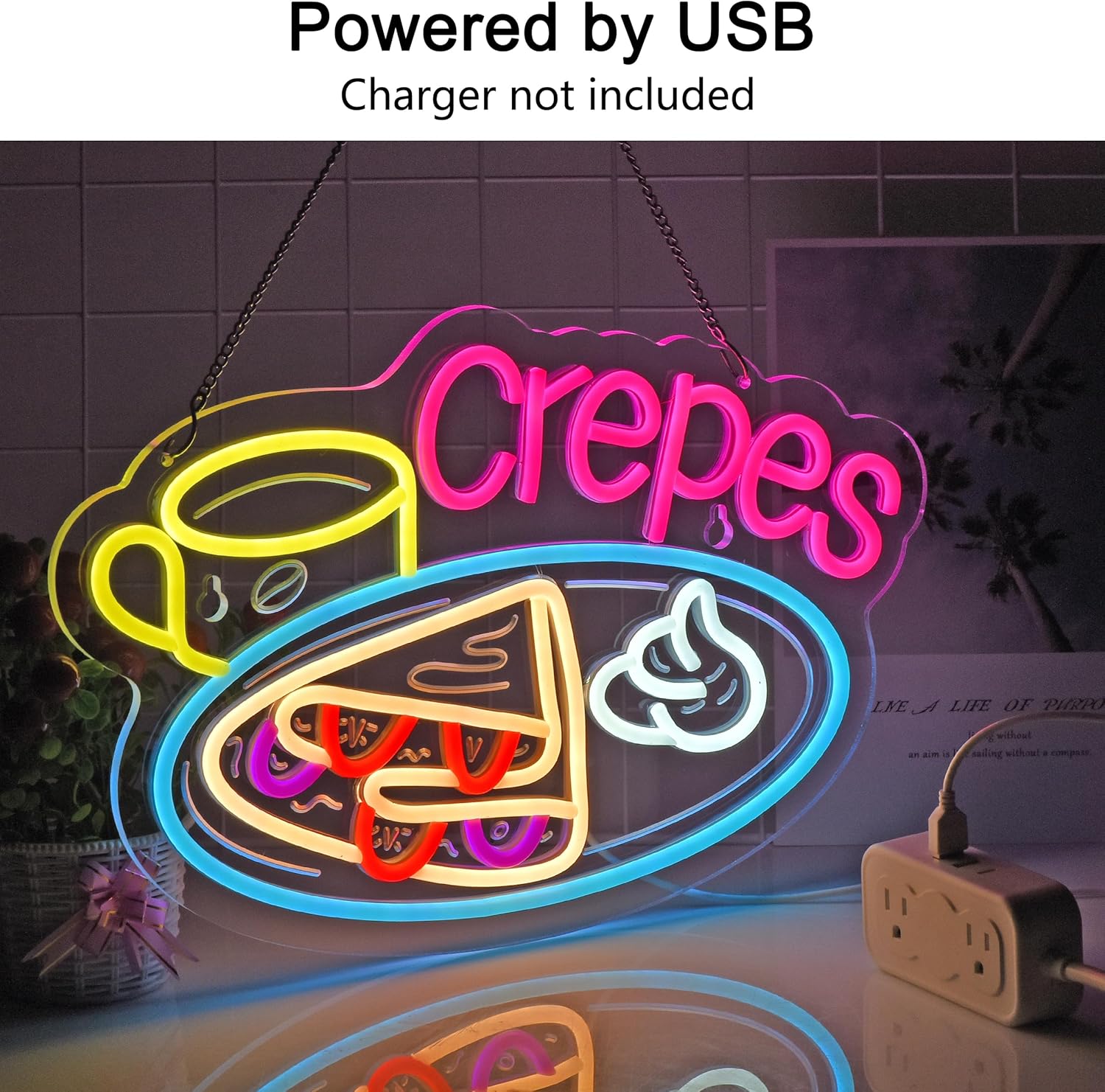 كريب النيون USB بالطاقة LED عك - مراجعة Home Decor Nearby وسعره