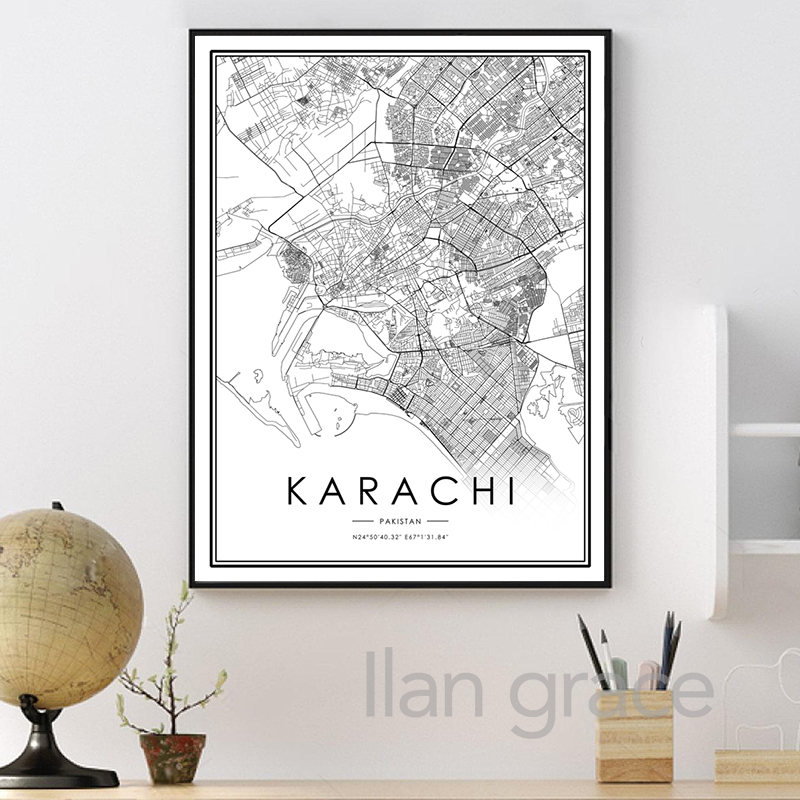 كراتشي خريطة المدينة المشارك إ - مراجعة Home Decor Karachi وسعره