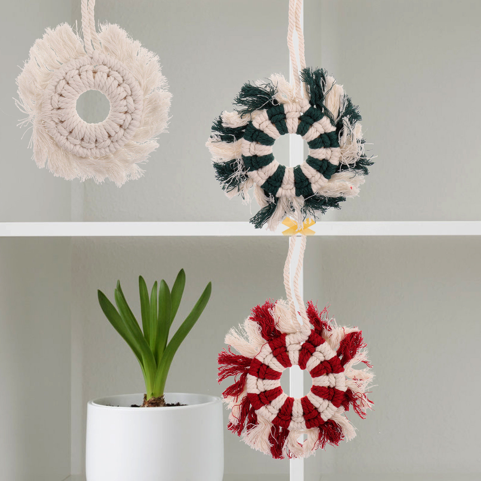 3 قطع من نسيج البوهيمي المعلق  - مراجعة Macrame Wall Hanging وسعره
