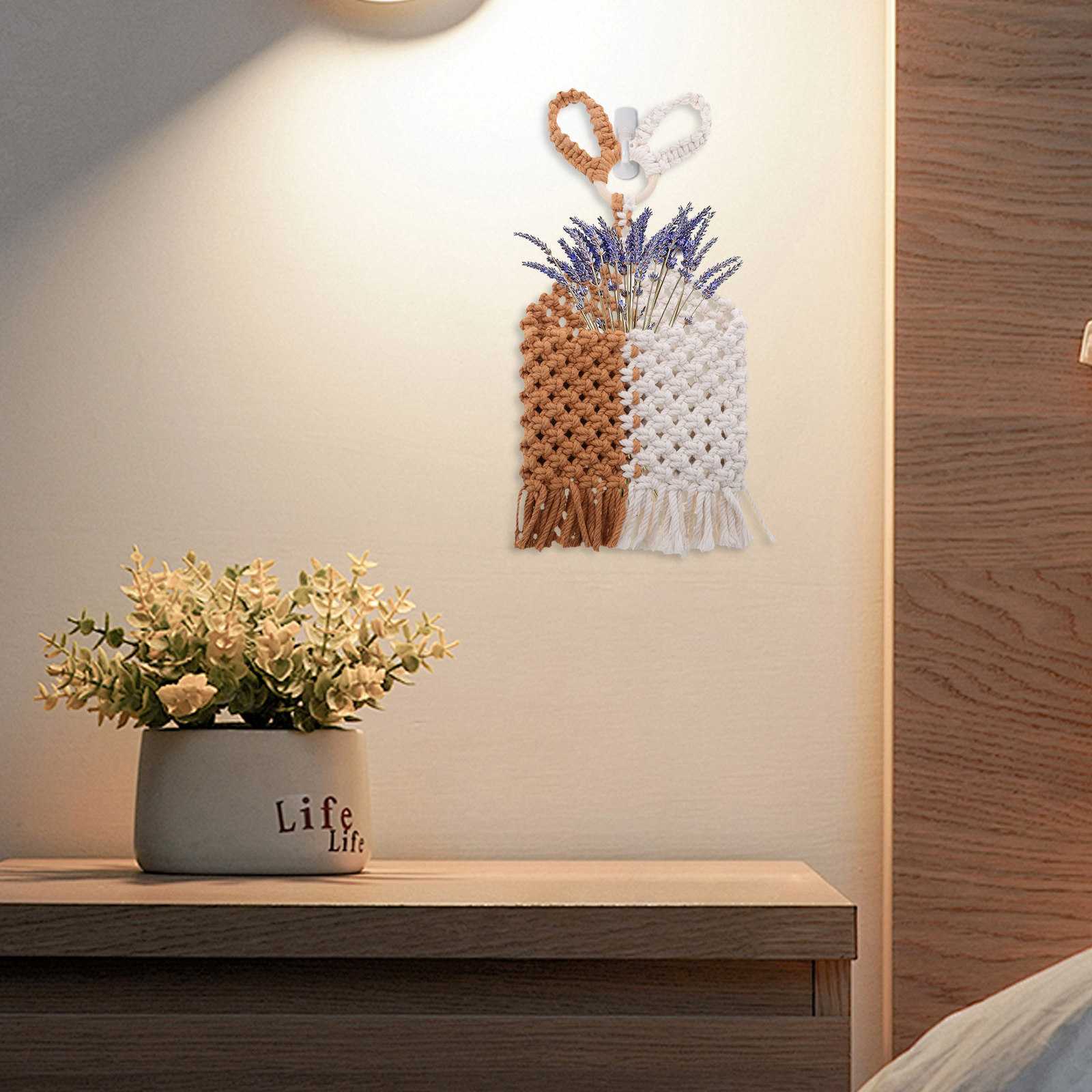 حامل نباتات معلق على الحائط من - مراجعة Macrame Wall Hanging وسعره