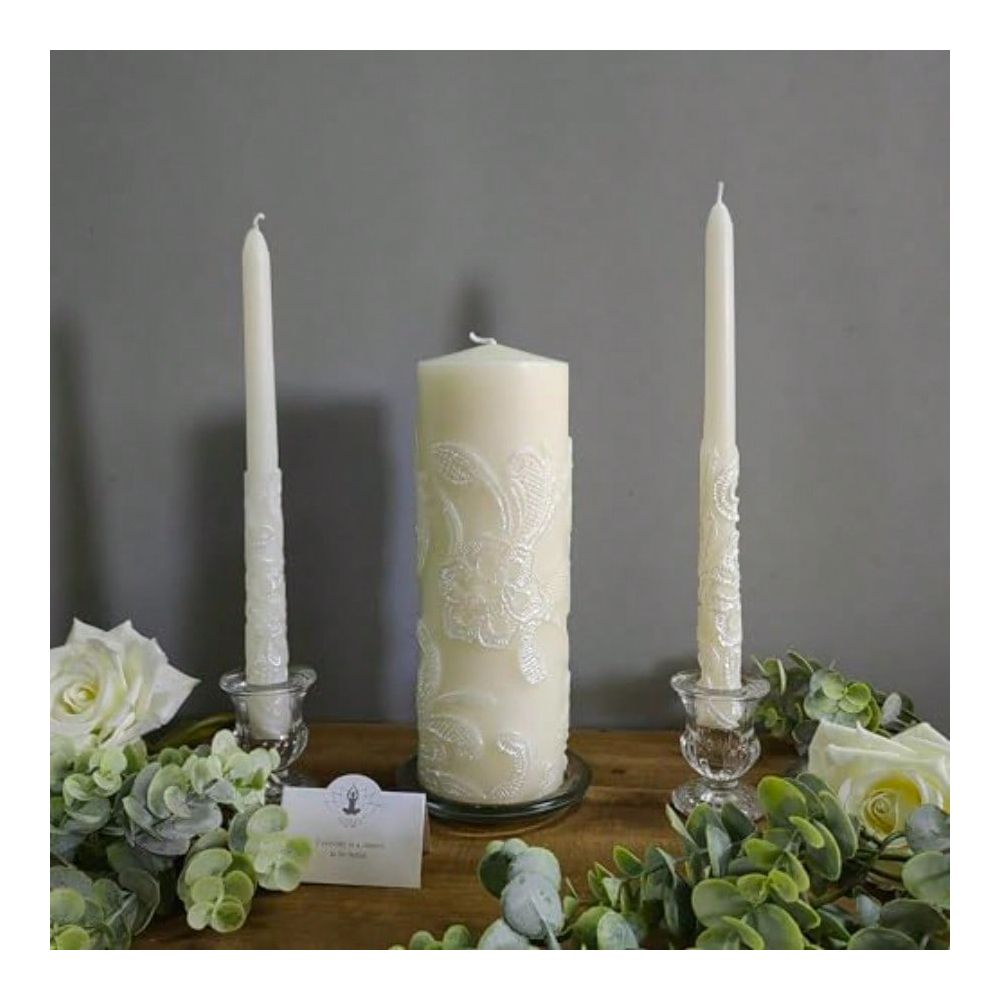 مجموعة شموع الزفاف الكريمية با - مراجعة Home Decor Event وسعره