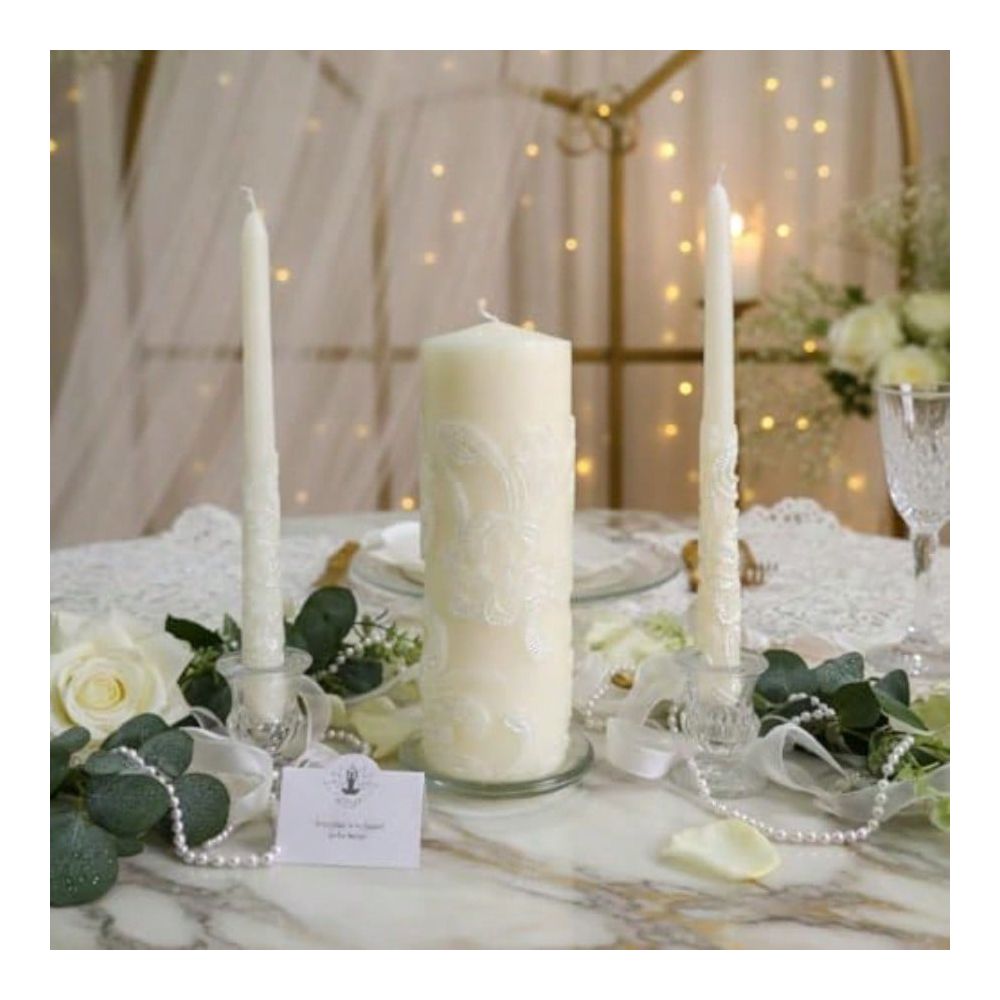 مجموعة شموع الزفاف الكريمية با - مراجعة Home Decor Event وسعره