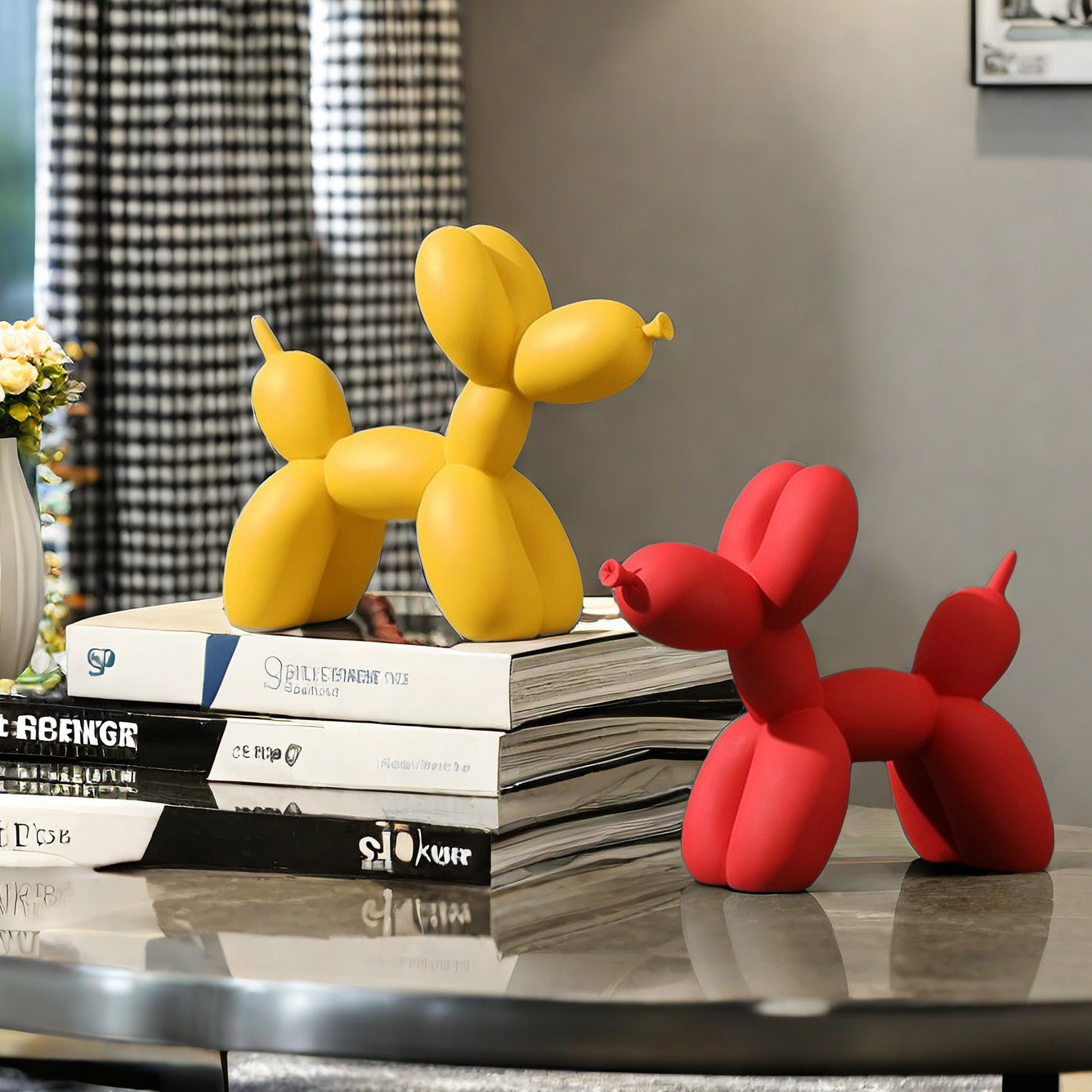 تمثال كلب بالون بلون واحد للدي - مراجعة Home Decor Exhibition وسعره