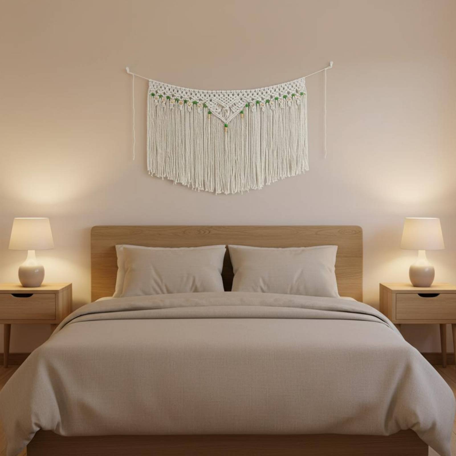 معلقة جدارية مزينة بشراشيب، نس - مراجعة Macrame Wall Hanging وسعره
