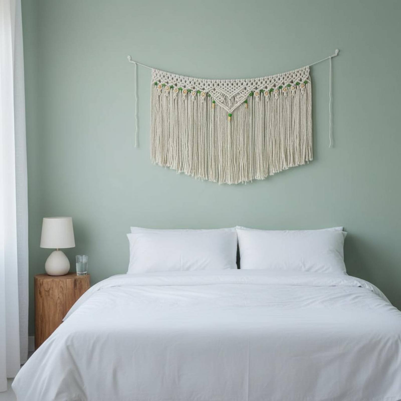 معلقة جدارية مزينة بشراشيب، نس - مراجعة Macrame Wall Hanging وسعره