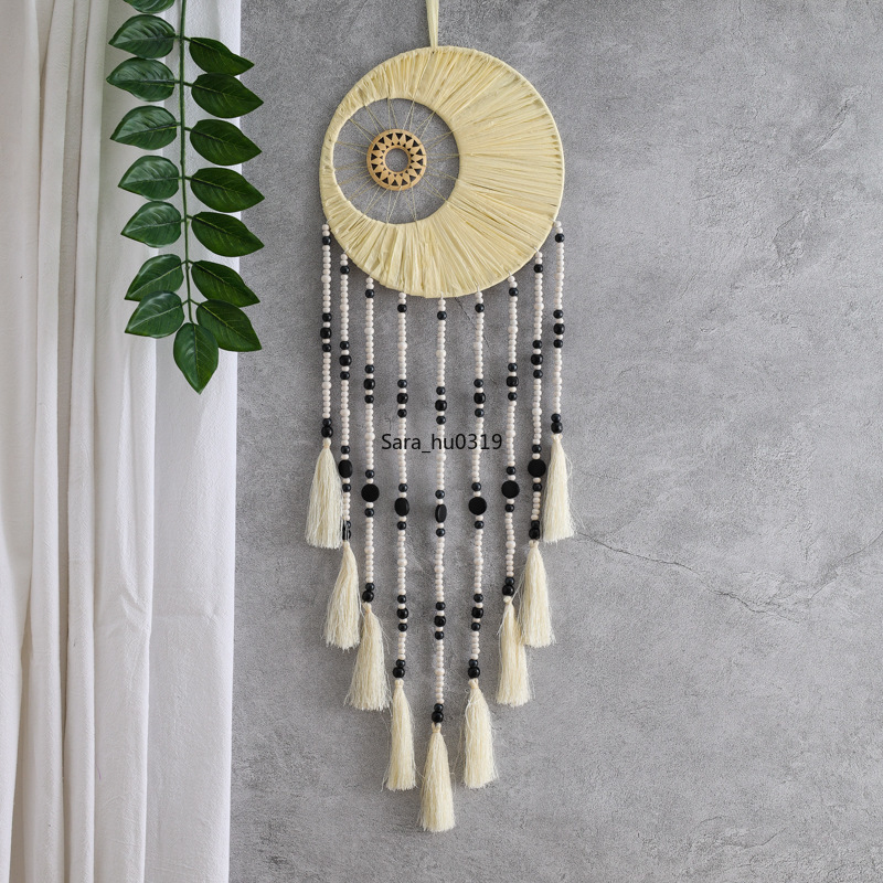 صائد أحلام نورديكي مجوف بحلقة  - مراجعة Macrame Wall Hanging وسعره