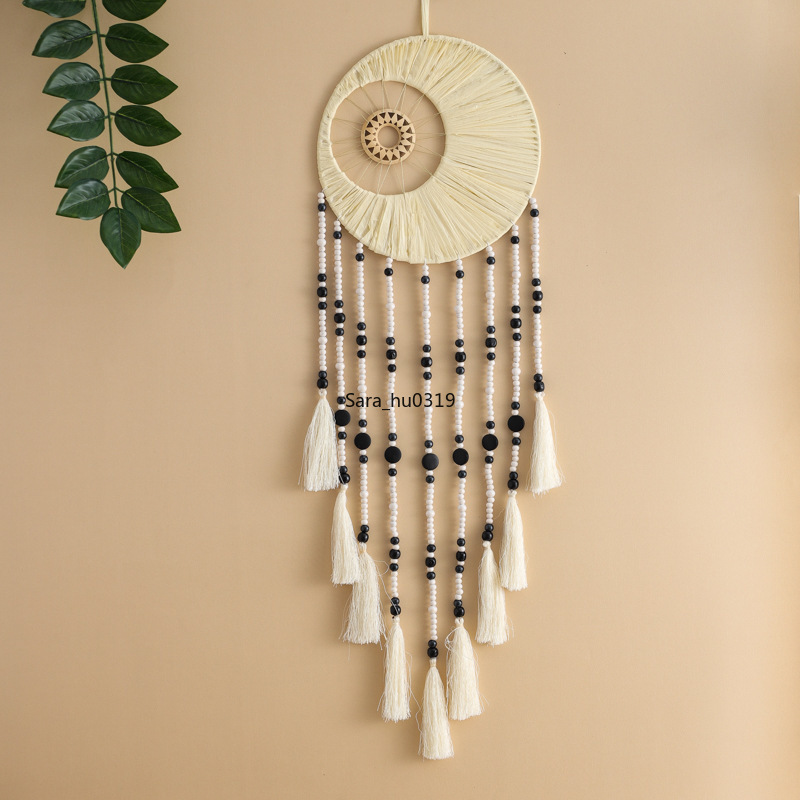 صائد أحلام نورديكي مجوف بحلقة  - مراجعة Macrame Wall Hanging وسعره