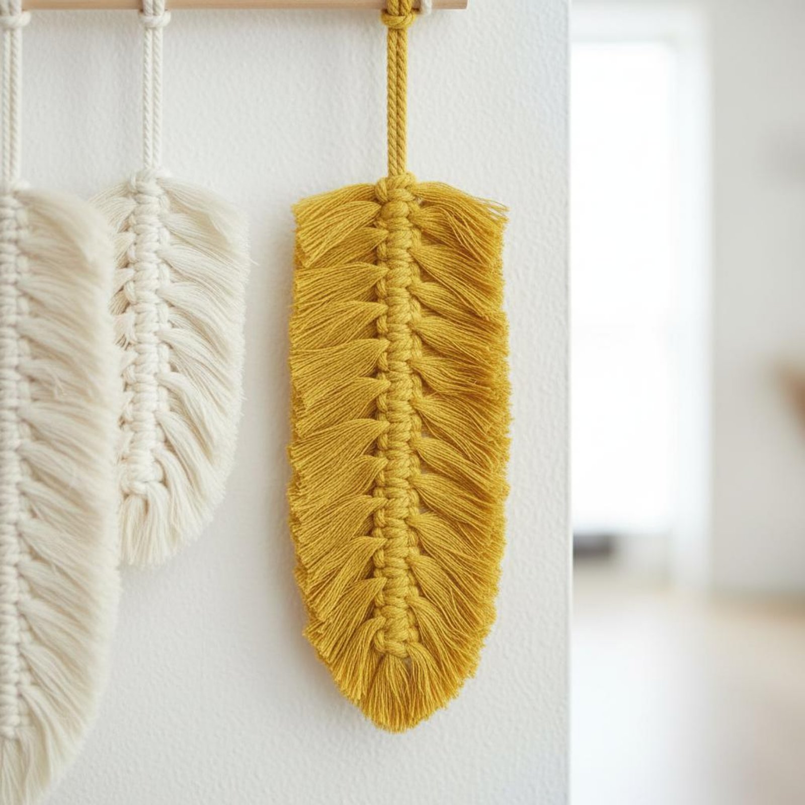 معلقة جدارية من الماكراميه على - مراجعة Macrame Wall Hanging وسعره