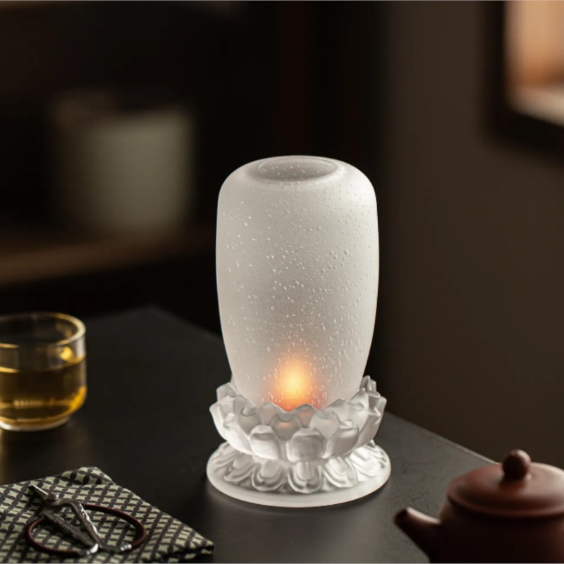 حامل شموع زجاجي على شكل زهرة ا - مراجعة Home Decor Glass وسعره