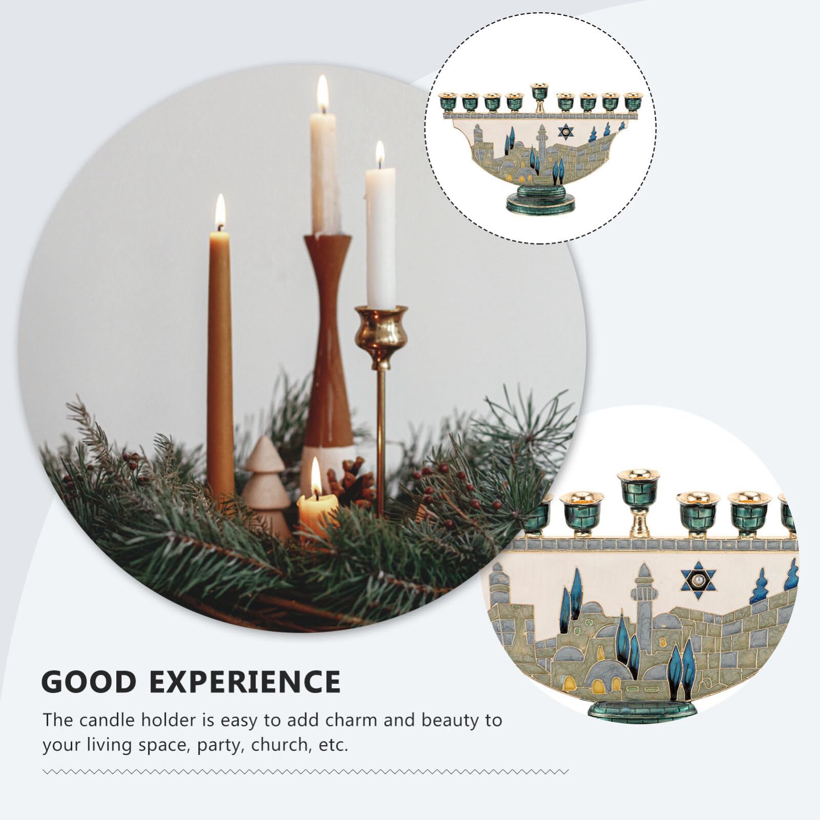 شمعدان القدس للحانوكا بـ 9 فرو - مراجعة Home Decor Gift وسعره
