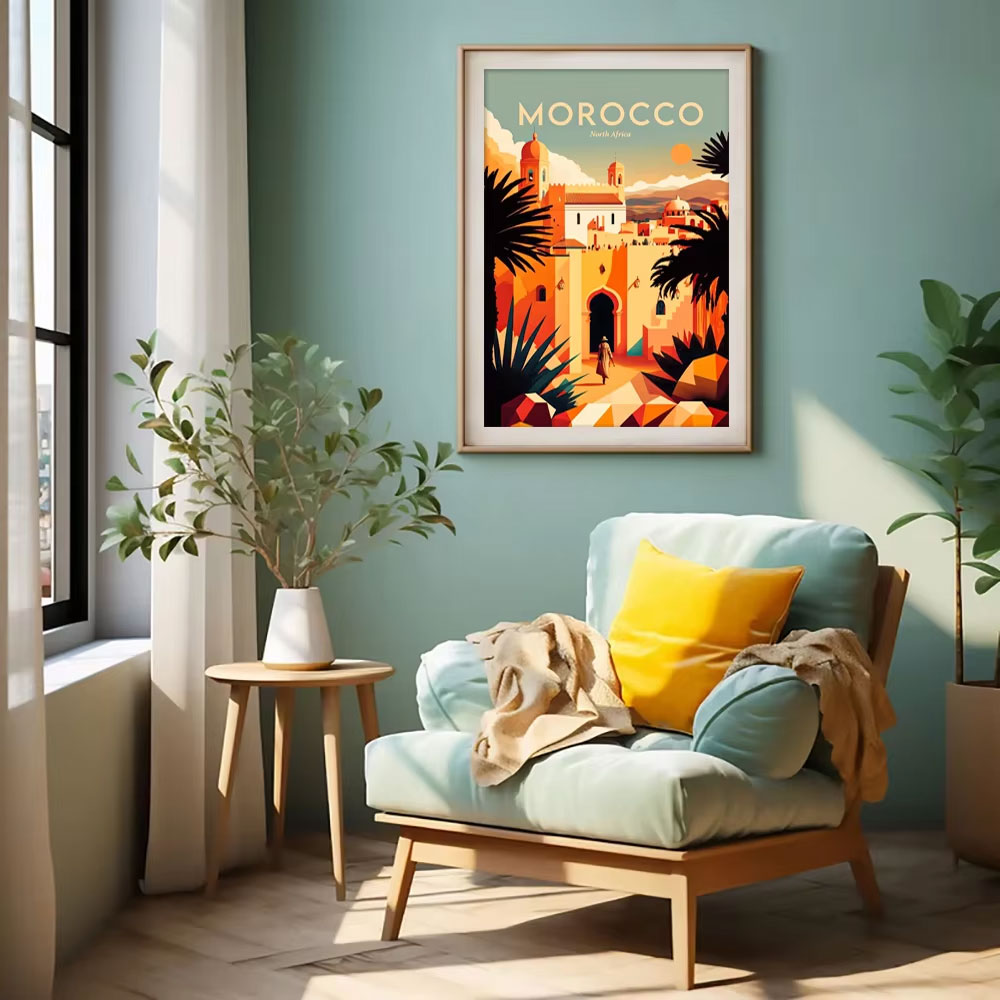 لوحة فنية مطبوعة بتصميم حديقة  - مراجعة Home Decor Exhibition وسعره